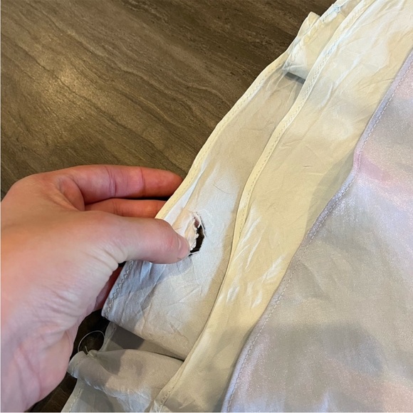 Y2K 90’s iridescent Light Blue pink Women's Dress Gown - Picture 5 of 7